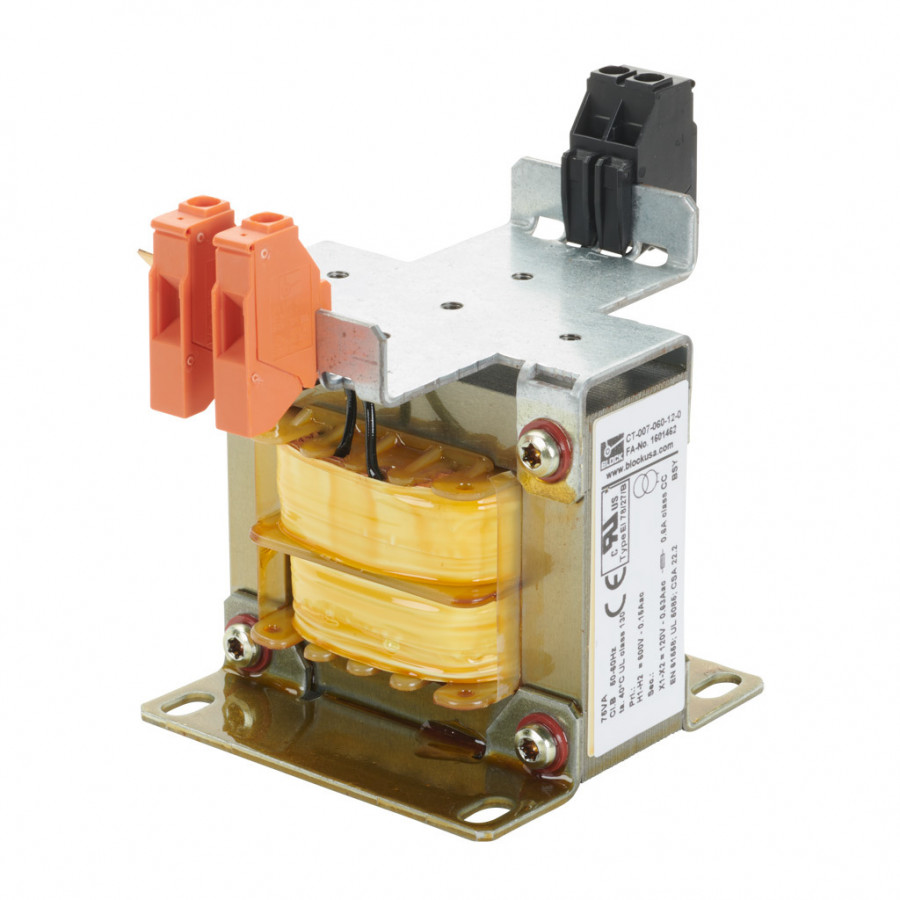 CT-007-060-12-0 > BLOCK > BLOCK CONTROL TRANSFORMER, OPEN CORE, 75 ...