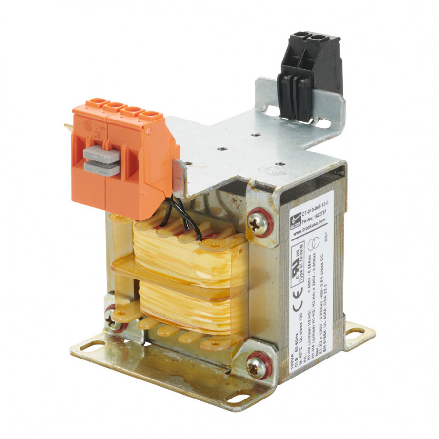 CT-010-048-12-0 > BLOCK > BLOCK CONTROL TRANSFORMER, OPEN CORE, 75 ...