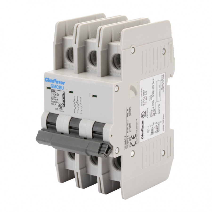 GMCBU3D40 > GLADIATOR > GLADIATOR MINIATURE CIRCUIT BREAKER, 40A