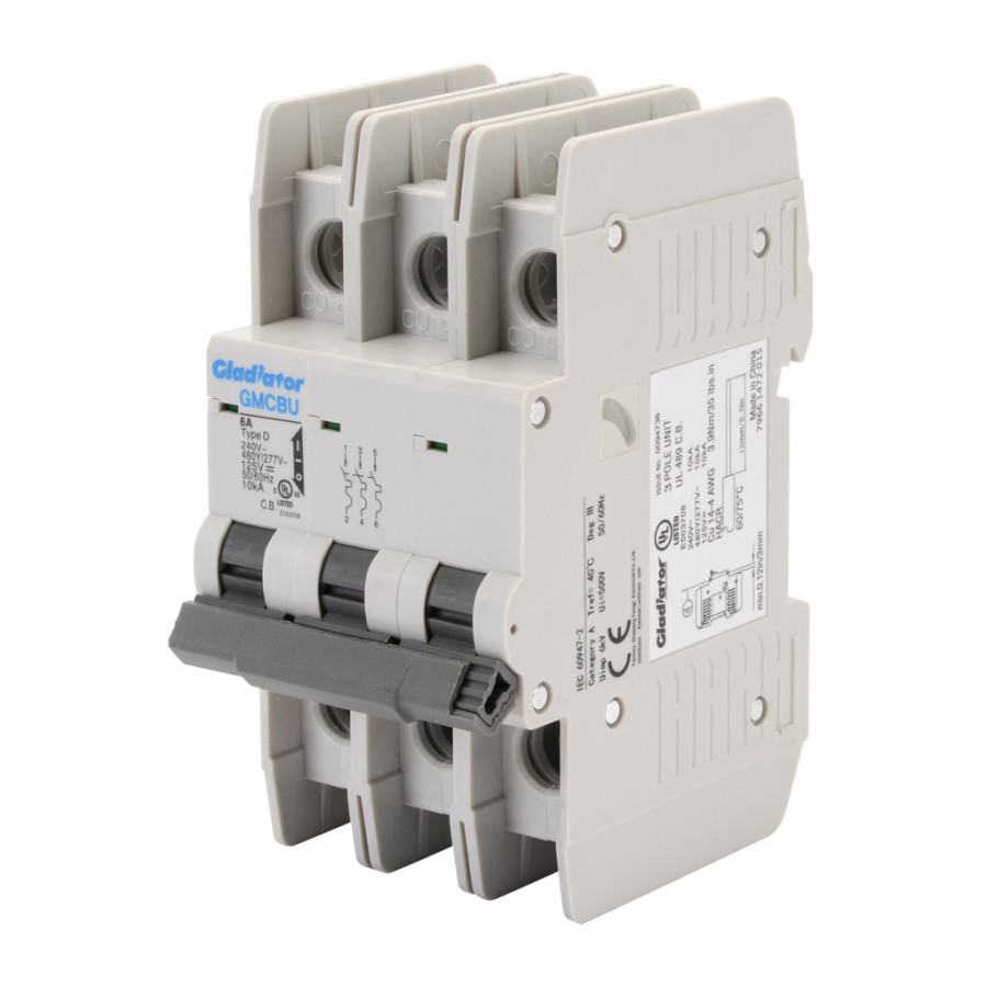 GMCBU-3D-6 > GLADIATOR > GLADIATOR MINIATURE CIRCUIT BREAKER, 6A, | SDI ...